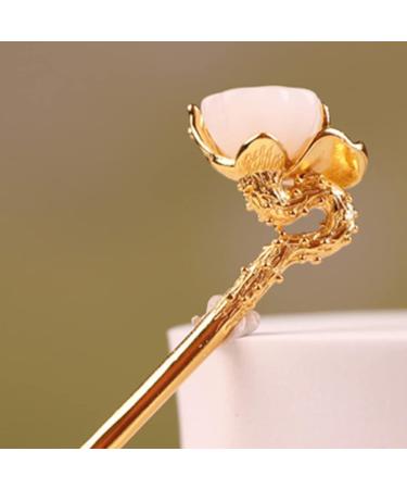 LALAFINA Hairpin Chinese Hair Sticks with Vintage Flower Hair Pin Womens Bridal Chinese Hair Accessories Vintage Hair Stick Hair Bun Pin Tiara Women's Jade Hair Clip Cloisonne - Buy Online on GoSupps.com