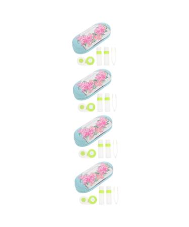 Gatuida 4 sentences double -layer glasses case actually family sunglasses case for objective contact lens solution travel accessories owner of professional contacts contact holders