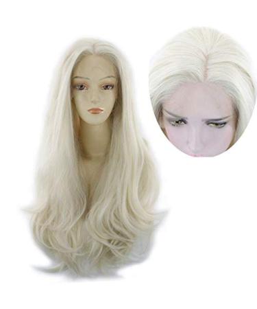 BGHJUE Blonde Lace Front Wig - 26-Inch Silk Straight Heat Resistant Synthetic Wig for Women - Glueless & Stylish - Buy Online on GoSupps.com