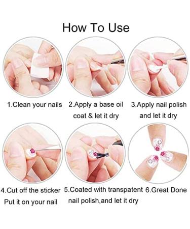 White Cherry Blossoms Nail Art Stickers - 3D Self-Adhesive Floral Decals for Acrylic Nails - Spring Nail Decoration (4 Sheets) - Buy Online on GoSupps.com