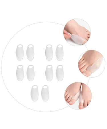 FOMIYES Thumb Brace & Big Straightener Separator Set - 5 Transparent Silicone Gel Bunion Relief Sleeves for Hallux Valgus Support - Buy Online on GoSupps.com