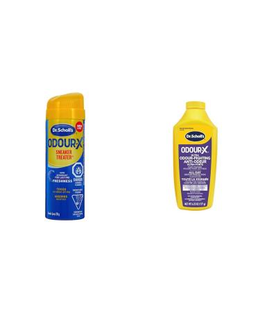 Dr. Scholl's Odour Destroyers Sneaker Treater Spray 133 g & Odour Destroyers All Day Deodorant Powder 177 G Spray + Deodorant Powder 177 G