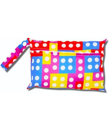 Egurs Wetbag Waterproof Reusable Diaper Bag - Nappy Bag for Travel | 22x15cm Rubik's Cube Design - Buy Online on GoSupps.com