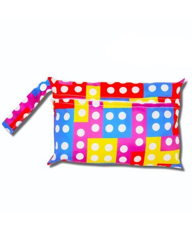 Egurs Wetbag Waterproof Reusable Diaper Bag Nappy Bag Rubik's Cube S 22 * 15cm S 22*15cm Rubik's Cube