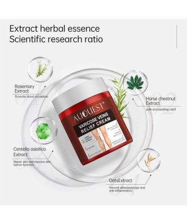Varicose Vein Relief Cream Set - Auquest Treatment for Legs with Patches - Spider Veins Repair - Buy Online on GoSupps.com