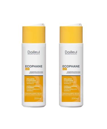 Bailleul | Ecophane Soft | Shampoing Ultra-Doux | Lot de 2 x 200 ml | Cheveux Ternes & Fragiles | Douceur Brillance & Souplesse