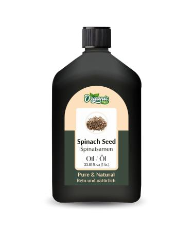 ORGANIC ZING Organic Zing Spinach Seed Oil (Spinacia oleracea) - Pure and natural carrier oil for skin and hair care - 1000 ml