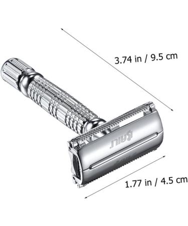 Minkissy Manual Double-Edged Razor for Men | Classic Face & Body Razor | Premium Beard Shaving Tool - Buy Online on GoSupps.com