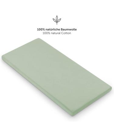 Laleni 2 Set Fitted Sheet - Oeko-Tex Certified 100% Cotton Cable Car Design Breathable Baby Jersey 38x77 cm Summer Green - Buy Online on GoSupps.com