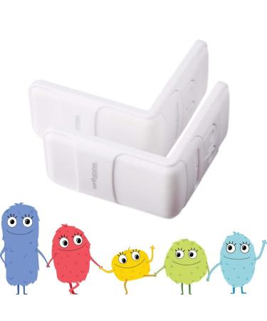 Corner Drawer Locks - Toddleroo by North States (2-Pack White) - No Tools Required Baby Proofing Solution for End Drawers and Filing Cabinets - Buy Online on GoSupps.com