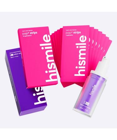 Hismile's Ultimate Whitening Combo, Hismile v34 Colour Corrector, Purple Teeth Whitening, Tooth Stain Removal, Purple Toothpaste, Hismile Teeth Whitening Strips, Whitening Strips for Sensitive Teeth