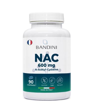 Bandini® NAC N-Acetyl-Cysteine ??600 mg - High Bioavailability - Antioxidant, Glutathione Synthesis - Supports the Immune System - No Additives - 100% Vegan - 90 Tablets with Acetyl Cysteine