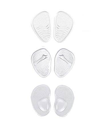 Metatarsal Pad Ball of Foot Cushion Foot Gel Pads High Heel Cushion Insert for Women Foot Pain Relief Anti-Slip Soft Forefoot Shoe Insole One Size fits All Pack of 3