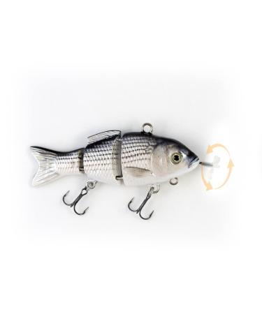 2.6" Animated Lure Mini, Self-Swimming Fishing Bait, USB Rechargeable, Real-Life Skin and Swim Mimic Hybrid Striped Bass