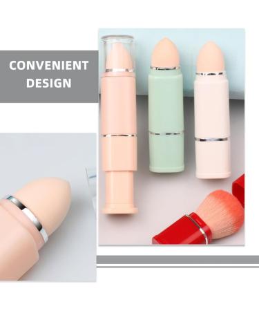 PATKAW Retractable Makeup Brush 2 in 1 Portable Blush Powder Brush Loose Powder Brush Makeup Sponge Foundation Blending Bristle for Cosmetics Supply - Buy Online on GoSupps.com