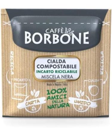 Italian Gourmet E.R. Caff Borbone Compostable Coffee Pods Recyclable Packaging Dark Blend 150 pods - ESE System + Gourmet Italian Pulpa 400g
