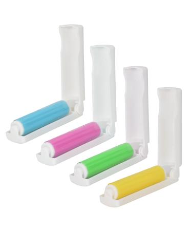 4 pieces of lint reusable reusable washable lint rollered. Washable dust lint rollered sticky roller portable curly wrap with cover for clean furniture carpets clothing - Buy Online on GoSupps.com