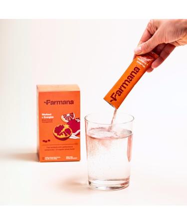 Farmana Creatine HMB Pre-Workout Drink Mix All Natural Caffeine-Free Pre-Workout Supplement with Amino Acids and Organic Superfoods Active Nutrition Supplement - Blood Orange Pomegranate Flavor - Buy Online on GoSupps.com