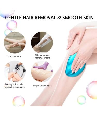 Jasni Crystal Hair Remover Stone Painless Exfoliation Hair Removal Tool Nano Crystal Hair Eraser for Women Men Physical Epilator Trimmer for Arms Legs Back Fast Easy Exfoliate (black+blue) - Buy Online on GoSupps.com