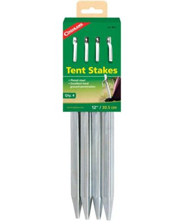 Coghlan's Steel Tent Stakes 12-Inch - Durable Camping Pegs for Secure Tent Pitching - Buy Online on GoSupps.com