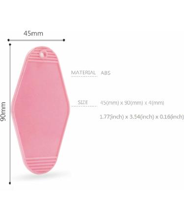 Nwsrayu 10pcs Blank Vintage Motel Keychains Bulk - Pink Vinyl HTV Printing DIY Keychain Tags - Buy Online on GoSupps.com