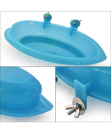 NA Bird Bath Tub Plastic Bird Bath Toy Bird Cage Accessories Food Feeder for Pet Parrot Parakeet Cockatiel - Buy Online on GoSupps.com