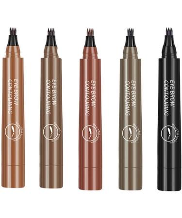 3PCS 4 Tipped Precise Brow Pen Waterproof 4 Point Eyebrow Pencil Waterproof Liquid Eyebrow Pen Makeup Long Lasting 4 Fork Tip Brow Pen Cosmetic Microblade Brow Pencil (01 Light Brown) - Buy Online on GoSupps.com