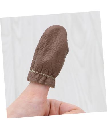 FRCOLOR 5 Pairs Leather Thimbles - Durable Cowhide Thumb Protectors for Sewing & Crafts | International Shipping - Buy Online on GoSupps.com