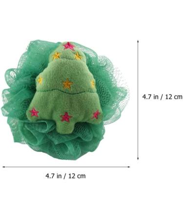 VILLCASE Christmas Bath Loofah Set - 4pcs Kids Holiday Character Mesh Poufs - Santa Claus & Xmas Tree Shower Scrubber & Exfoliator - Buy Online on GoSupps.com