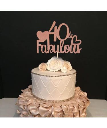 Fabulous Cake Topper Fabulous 40th Birthday Cake Topper Fabulous Birthday Cake Topper Fabulous Cake Decorations Rose Gold Cake Decoration For Women Men Birthday Anniversary Party Wedding - Buy Online on GoSupps.com