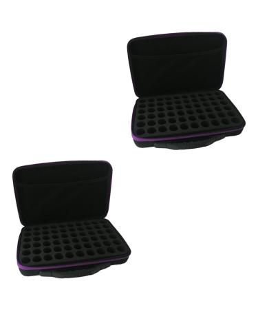 Solustre 2st container for essential oils Case essential oil Travel storage organizer Bagaverungs Shockproof packaging box package with essential oils travel violet