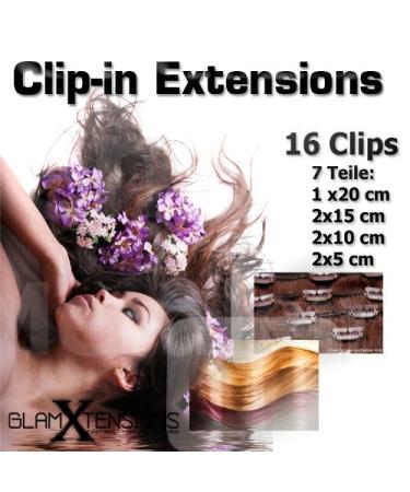 Clip In Extensions Set 100% Real Hair - 7 Pieces 70g 45 cm Chocolate Brown to Honey Blonde No. 4/27 | International Shipping - Buy Online on GoSupps.com