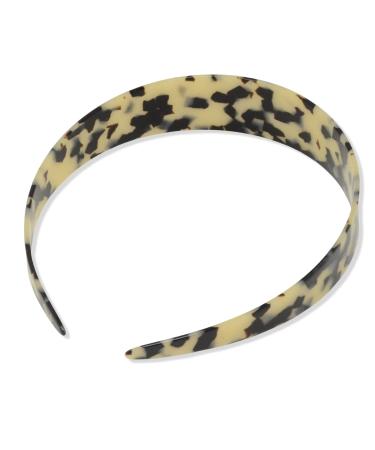 French Amie Ultracomfort Wide 1 1/4 Celluloid Handmade French Hair Headband Fashion Headbands for Women Very Flexible Strong Hold Grip Headbands Non Slip Durable Styling Girls Paris Hair Accessories  Made in France (Whi...