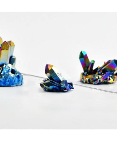 Natural Quartz Crystal Natural Quartz Crystal Stone Rainbow Titanium Cluster Specimen 30-40g Home Office Decor ningxiao - Buy Online on GoSupps.com