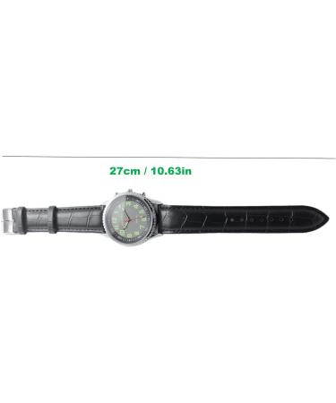 SHMIOU English Talking Watch for Blind & Visually Impaired Women - Black Leather Strap Band, Quartz with Alarm | XM-UK-230502 - Buy Online on GoSupps.com