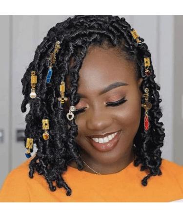 10 Pcs Handmade Crystal Wire Wrapped Dreadlock Jewelry Accessories for Women - Hair Tube Beads, Cuffs, Pendants | F-10pcs - Buy Online on GoSupps.com