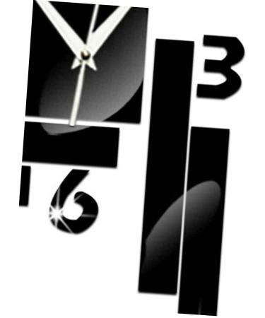 Zerodeko Art Decor Wall Clock 1pc Mirror Clock Chic Clock Wall Clock Hanging Clock Wall Decorative Clock Wall Sticker Acrylic Striped Square Mirror Clock Black 55X58CM - Buy Online on GoSupps.com