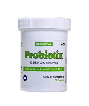 Probiotix 12 Strain Probiotic + Prebiotic Fiber 30 Billion CFU | Gut Health & Digestive Balance | Gas & Bloating Support | Immune System Reinforcement | Gluten Soy & Dairy Free 30 Capsules