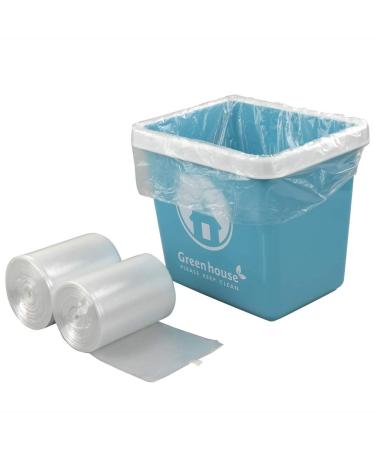 Yubine 4 Gallon Clear Garbage Bags 2 Rolls/220 Counts