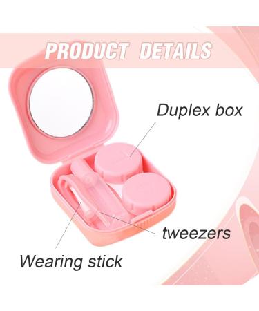 AKJAXQ Portable Contact Lens Container Set - 2 Pieces with Mirror for Travel & Daily Use - Buy Online on GoSupps.com