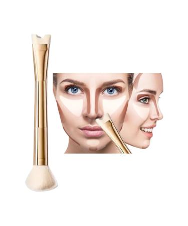 Contour Nose Brush - 2-in-1 U Shape Tool for Precision Sculpting & Defining - Ultra Precision Soft Dual-End Gold Brush for Perfect Nose Contouring - Buy Online on GoSupps.com