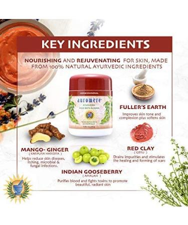 Auromere Ayurvedic Mud Bath & Mask 16 oz - Natural Skin Detox & Rejuvenation - Buy Online on GoSupps.com