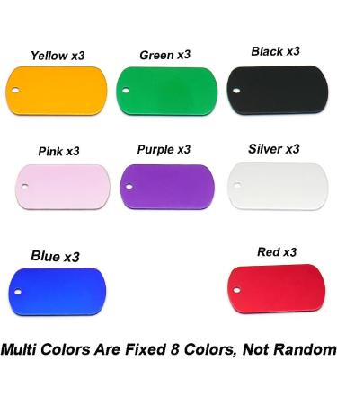 24 Pack Anodized Aluminum ID Tags for Laser Engraving with Ball Chains - Multi Colored - Buy Online on GoSupps.com