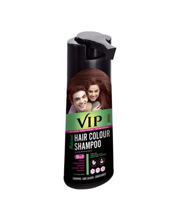 Buy VIP 5 in 1 Hair Colour Shampoo - Brown 180ml | International Shipping | Best Hair Color Shampoo - Buy Online on GoSupps.com