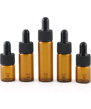 rongweiwang 20piece Leak-proof Mini Dropper Bottle Portable Glass Container For Essential Oils Refillable Bottle Glass Droppers 5ml - Buy Online on GoSupps.com