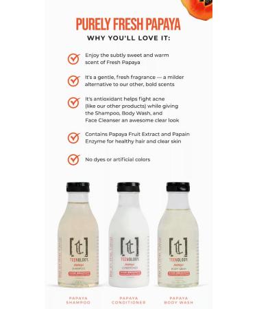 Teenology Body Wash for Teens | Acne & Breakout Prevention | Sulfate & Paraben Free | Natural Papaya Extract - Buy Online on GoSupps.com