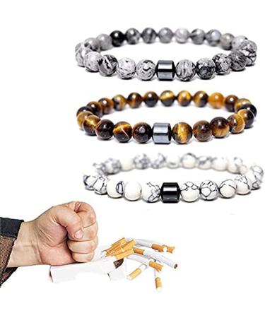 Syrisora Healing Bracelet Set - 3 Pieces 8mm | Smoking Cessation & Anti-Fear | Perfect Gift for Men Women & Teachers - Buy Online on GoSupps.com