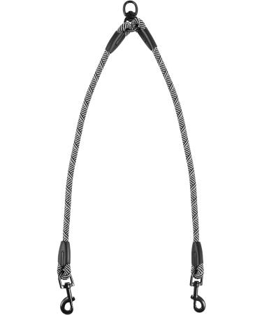 Snagle PAW Doppelleine for 2 dogs hogging -free dog leash double 360 double dog leash for medium and large dogs reflective dog leash control 2 dogs with ease | 12mm (for 13-22 kg dogs) black & blue