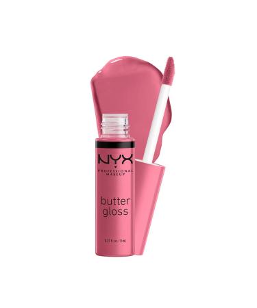 NYX PROFESSIONAL MAKEUP Butter Gloss  Non-Sticky Lip Gloss - Angel Food Cake (True Mauve) 15 Angel Food Cake 0.27 Fl Oz (Pack of 1)