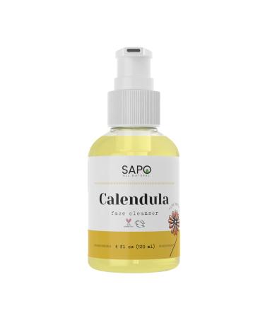 Calendula Face Cleanser - A Calming and Soothing Facial Wash that Gently Cleanses Acne Oily and Sensitive Skin - Made with Hyaluronic Acid - 4 Fl Oz
